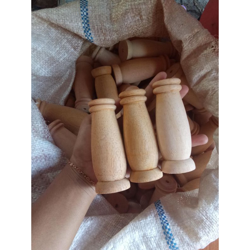 Pion hiasan sangkar Pleci, PCMI/AKSESORIS sangkar Ful kayu jati