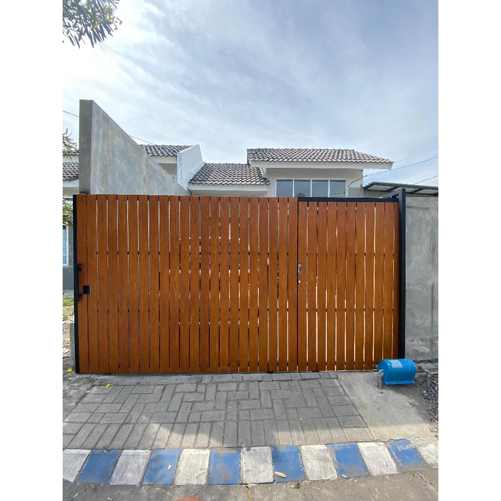 Pagar woodplank minimalis sidoarjo surabaya