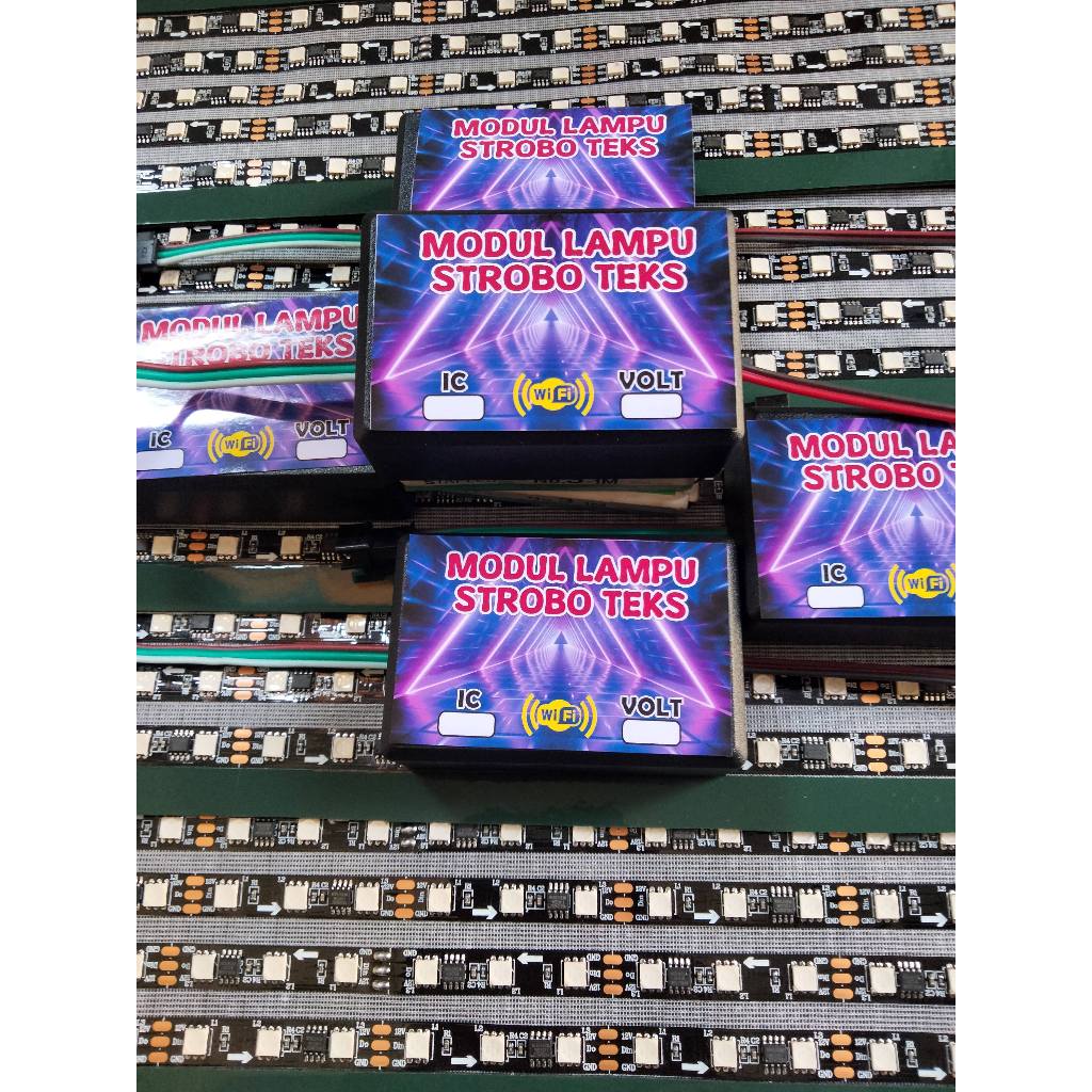 Strobo text wifi 7 baris, Strobo text 24 volt, Strobo text 12 Volt, Strobo truk, Strobo pick up ,Str