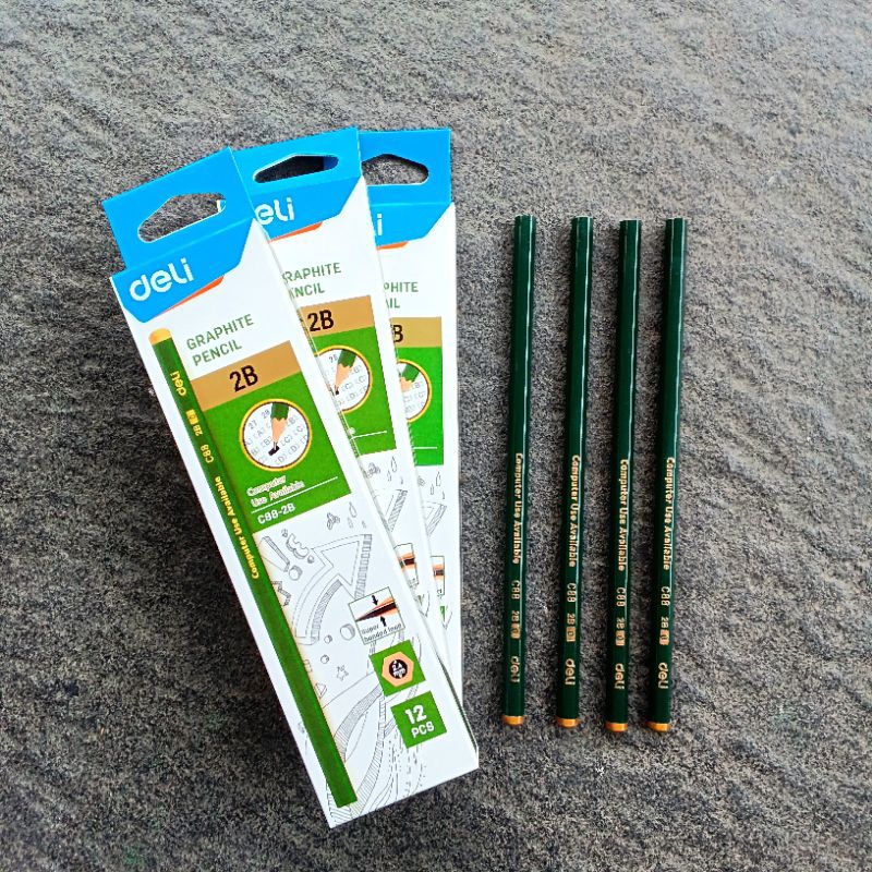 

Pensil Kayu Pencil 2B Deli C-88 Hijau ( 12 Pcs ) [ Original ]