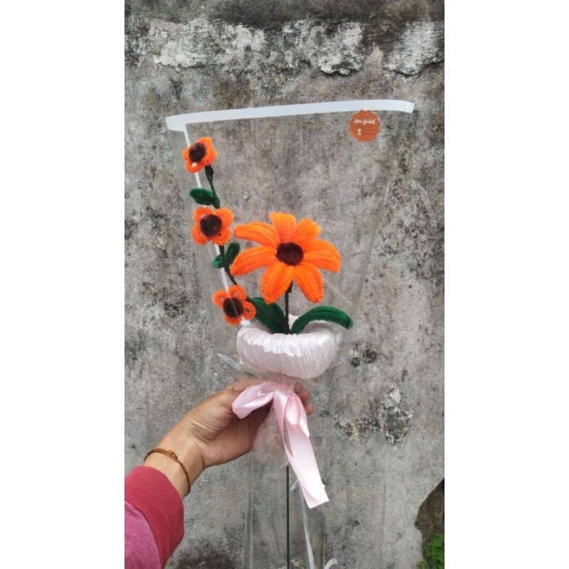

bucket bunga matahari
