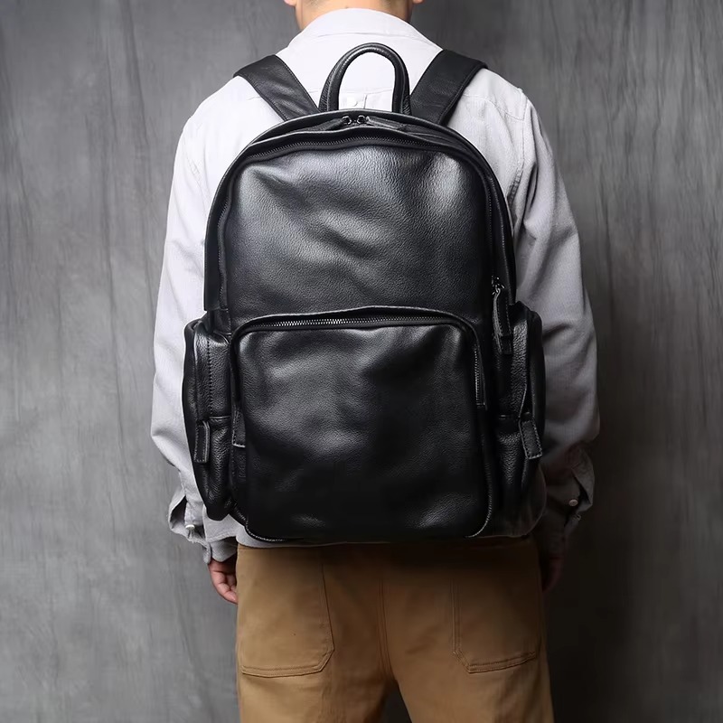 Tas Ransel Pria Kulit Tas Sekolah Kulit Sapi Asli Tas Travel Kasual