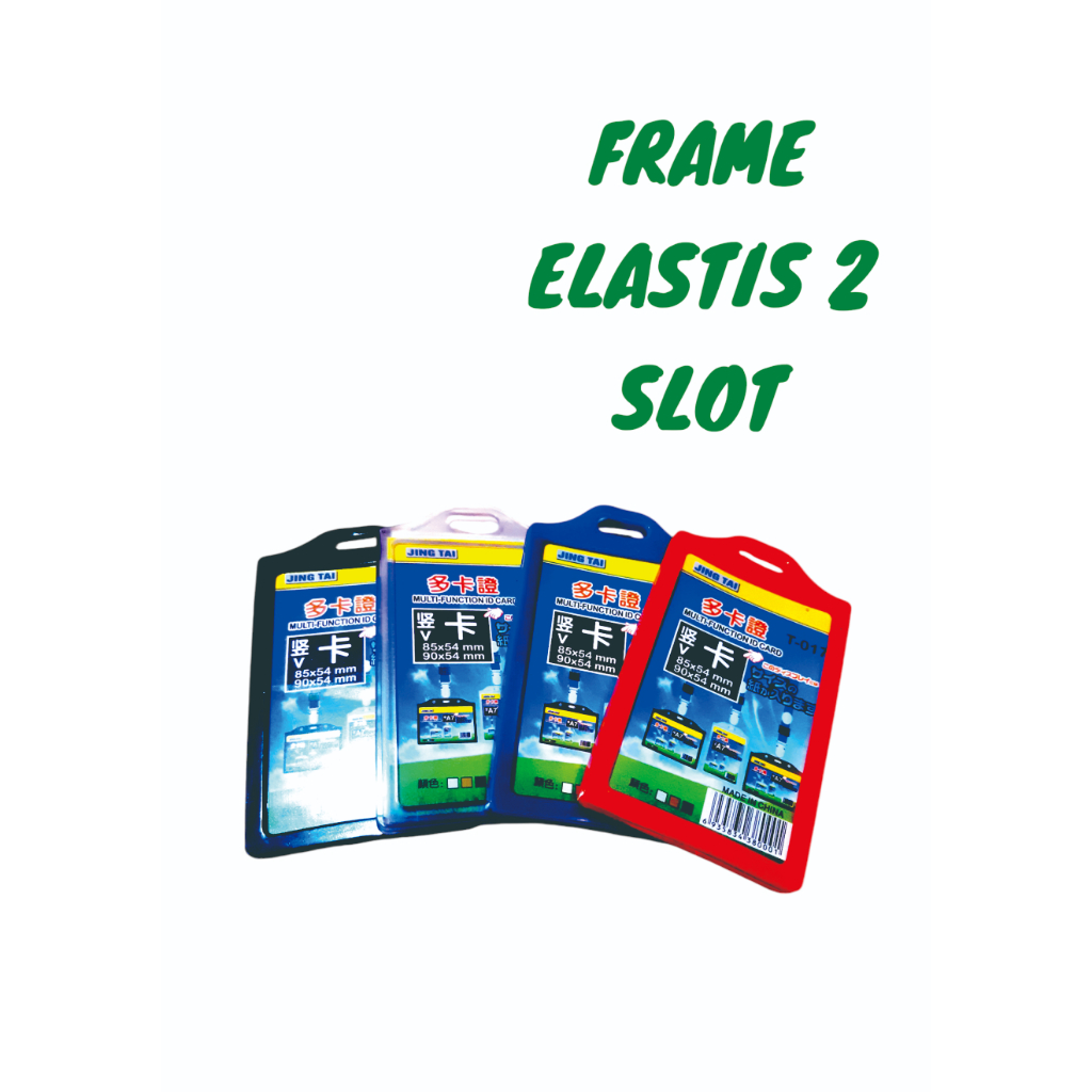 

FRAME Casing Tempat ID Card Holder ELASTIS Bening Potrait 2 SLOT KARTU T017 T 017