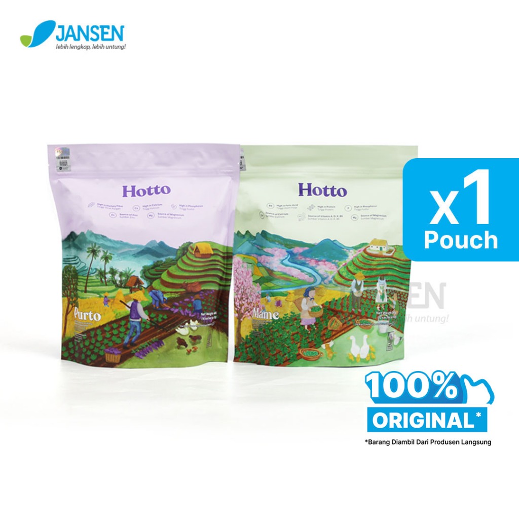 

Hotto Purto 1 Pouch - Ubi Ungu dan Edamame Original