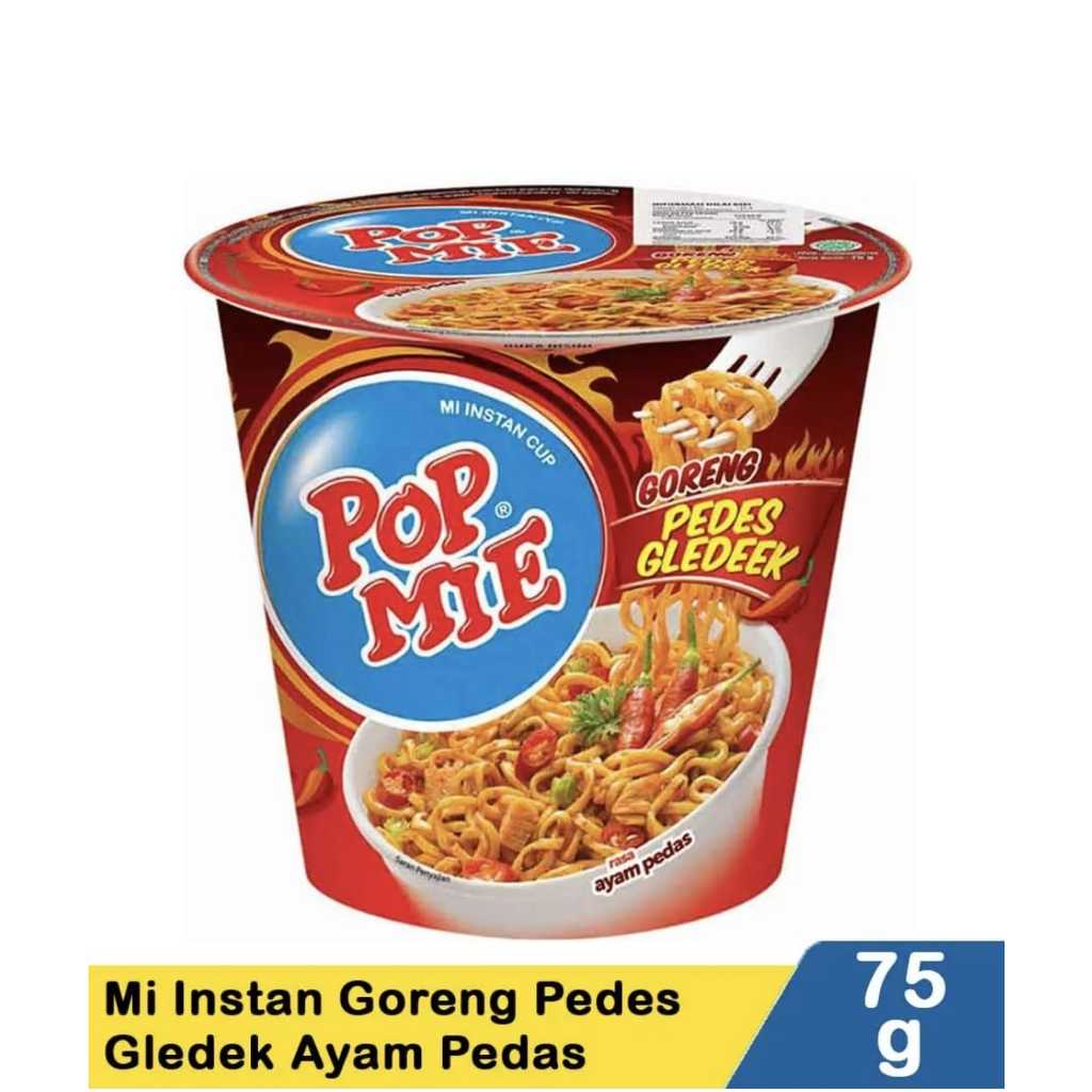 

Pop Mie Goreng Pedes Gledek rasa Ayam Pedas