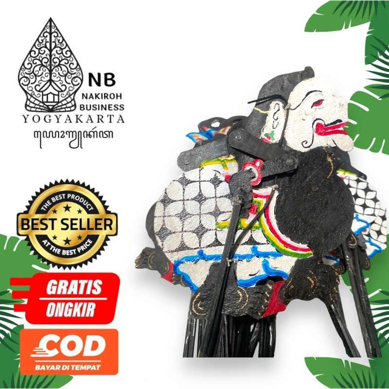 NAKIROHBUSINESS wayang kulit semar bahan kulit sapi asli