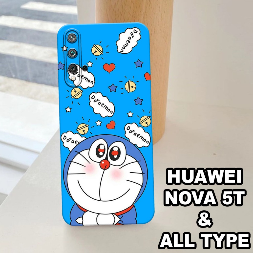 G31 - Silikon HUAWEI NOVA 5T - Softcase pro camera HUAWEI NOVA 5T - Motif DORAEMON - Bahan  Karet Le