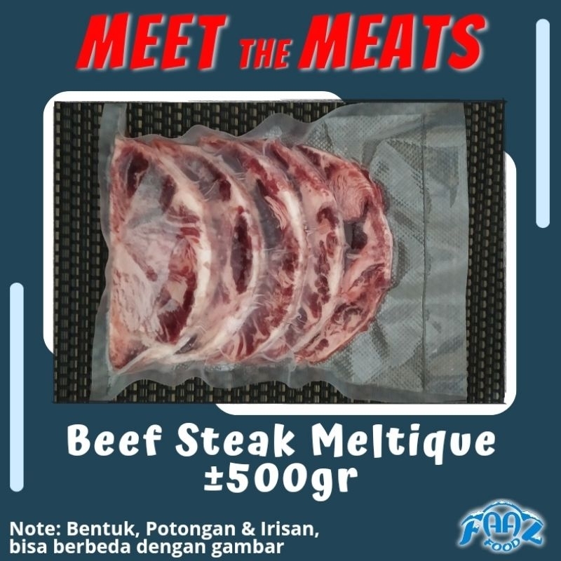 

Beef Meltique Steak (isi 5) (Steak Daging Sapi, Grill, BBQ)