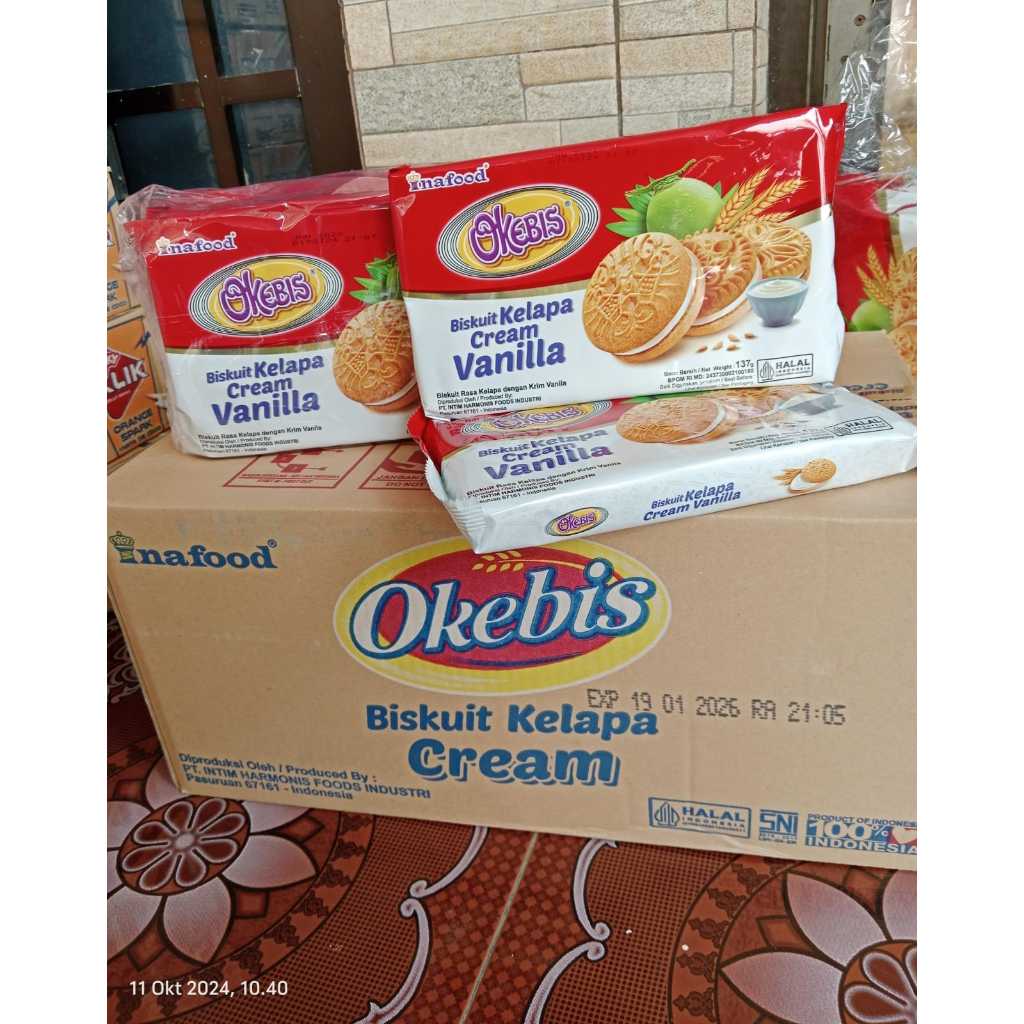 

Okebis biscuit kelapa cream Vanilla 137 gr