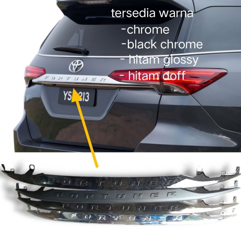 trunklid list bagasi fortuner vrz original