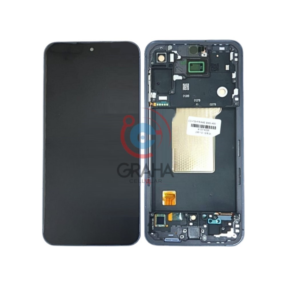 LCD SAMSUNG A55 5G / A556E + FRAME + FINGER FULLSET TOUCHSCREEN