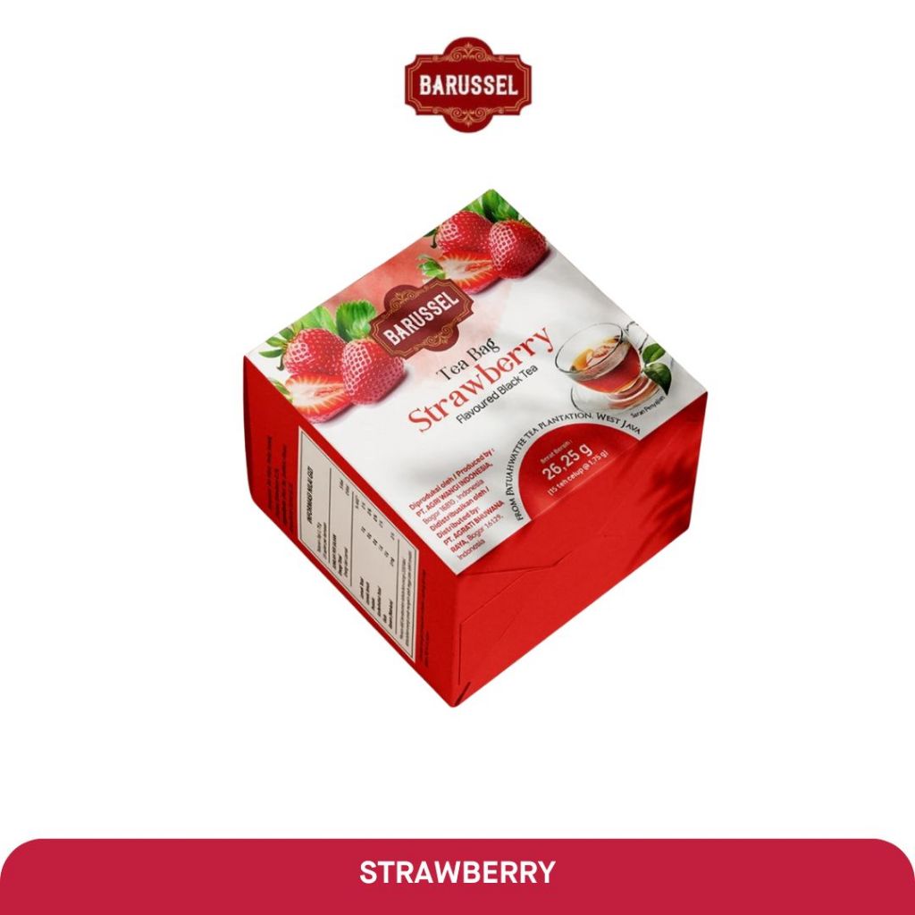 

BARUSSEL - Teh Celup Rasa Strawberry - 1 Box Isi 15 Tea Bags