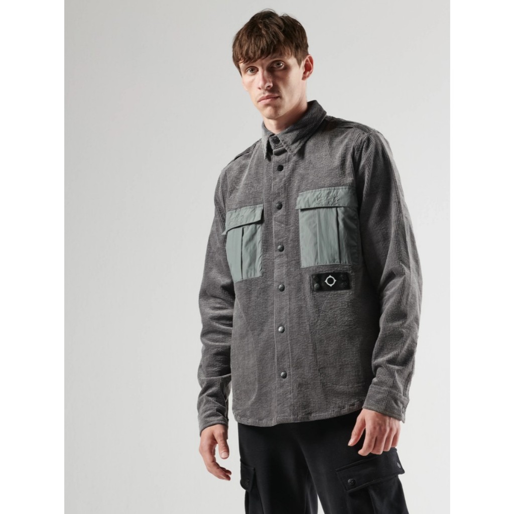 Ma Strum Corduroy Overshirt Jacket "Sedona Grey" (MAS1587) Original