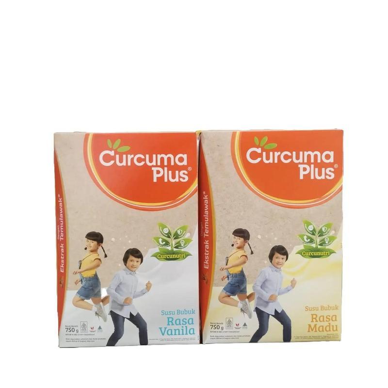 CURCUMA PLUS SUSU 750 GR  susu curcuma plus rasa madu susu curcuma plus rasa vanila
