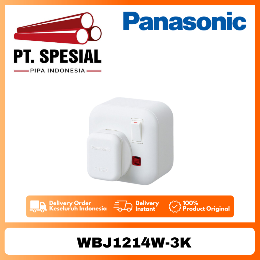 Panasonic Stop Kontak AC Set WBJ1214W-3K WBJ 1214W-3K Outbow Putih - 10