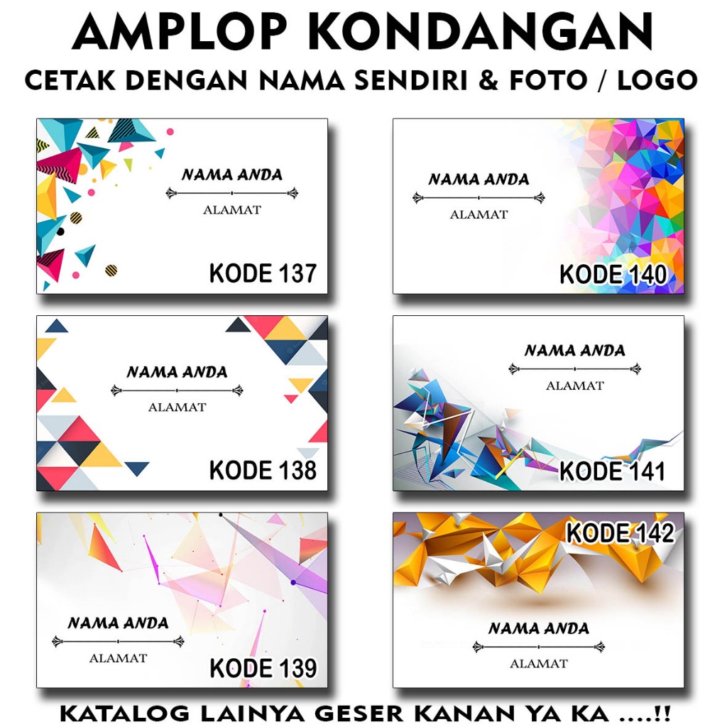 

Amplop cetak nama sendiri bisa pakai foto atau logo