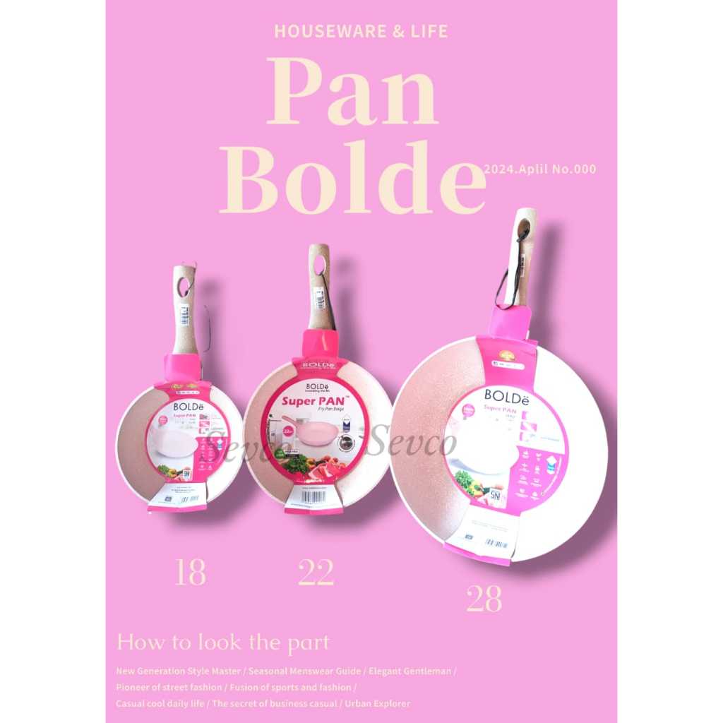 PANCI PAN frypan TEFLON ANTI LENGKET Bolde 18 22 28 / WAJAN PENGGORENGAN bolde