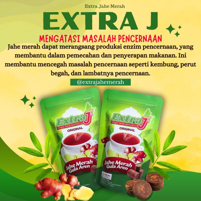 

Extra Jahe Merah Gula Aren Untuk Atasi Masalah Pencernaan