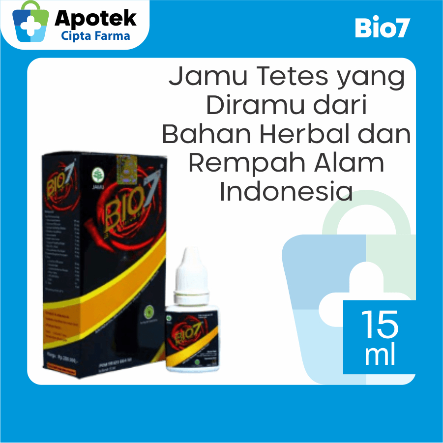 Bio7 Bio Seven Original Bio Herbal Obat Tetes Daya Tahan Tubuh Diabetes Wasir Asam Urat Asma Kolestr