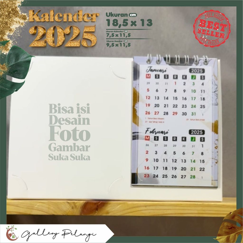 

Kalender Duduk 2025 | Kalender Meja 2025 (BISA PASANG FOTO SENDIRI-KALENDER SAJA)