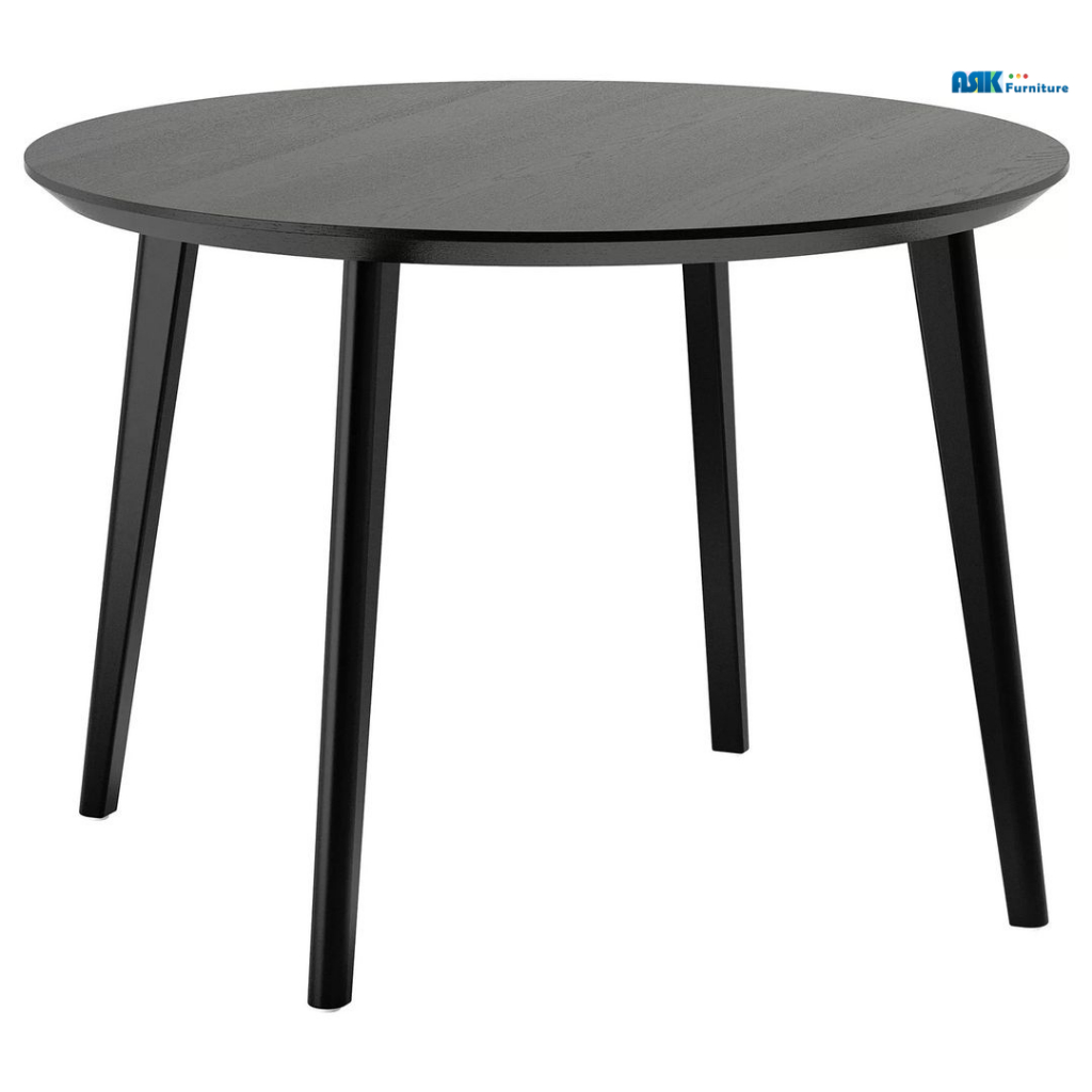 Meja Bulat Hitam (Bisa Custom)  Cocok Untuk: 1. Ruang Tamu 2. Ruang Makan 3. Cafe & Restoran 4. Acar