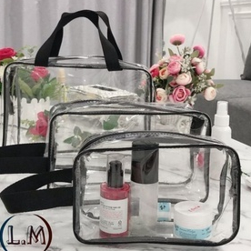 Tas Pouch mika pvc transparan