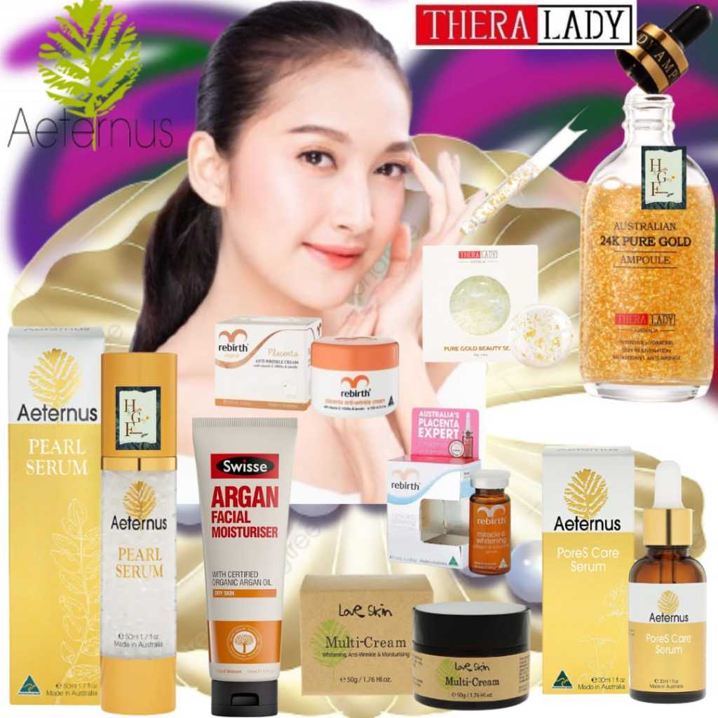 Lanopearl Purarose Gold Serum Stem C Luxury Serum Australia, Purarose Emu Whitening, Collagen E