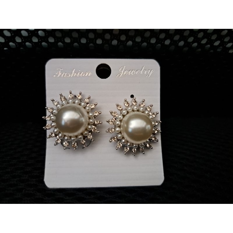 giwang jepit/anting jepit/anting klip/giwang mutiara anting mutiara