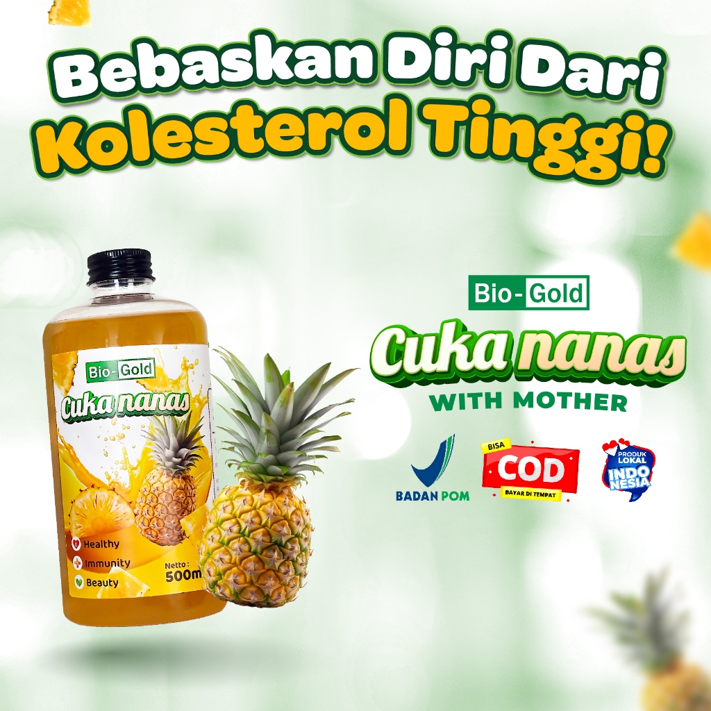 

Cuka Nanas Bio Gold Fermentasi Organik Bantu Menurunkan Kolesterol Gula Darah Diabetes 500 ml