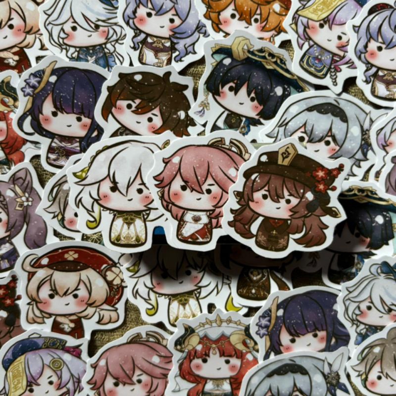 

khalishop - 16pcs genshin impact sticker pack, anime sticker pack, anime sticker, sticker deco, chibi sticker, sticker chibi, deco sticker, sticker aesthetic, sticker lucu, sticker jurnal, sticker scrapbook, jurnal supply, scrapbook, sticker decoration