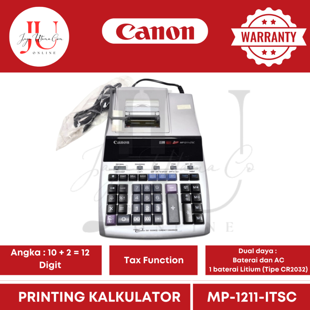 

Kalkulator Canon MP1211- 12 Digit Ltsc Kalkulator Print Original