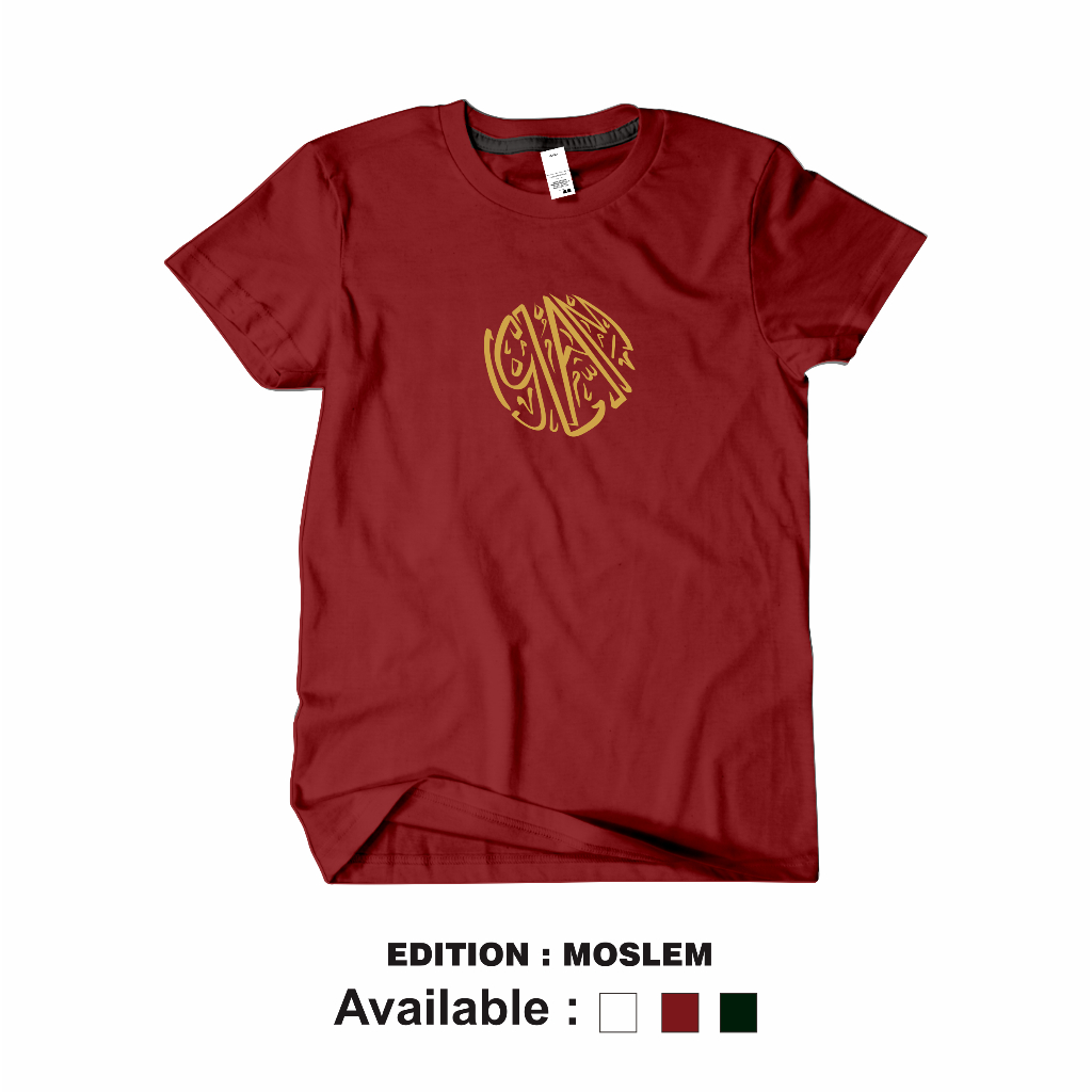 Kaos Sandangan T-shirt Kaligrafi Lengan Pendek
