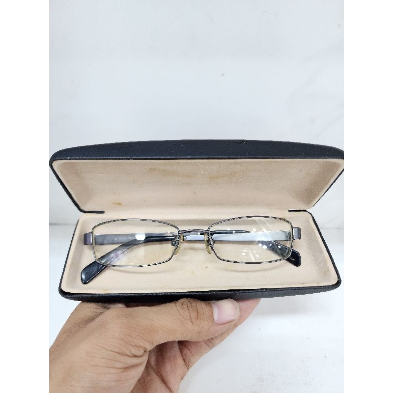 FRAME KACAMATA SECOND ORIGINAL POLICE V8126J COL.MG1+lensa bluecromic