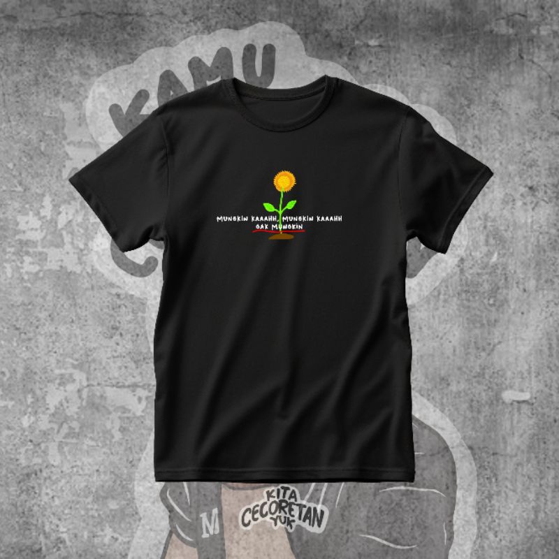 Kaos Pria Wanita Tshirt  Baju Distro Bunga Matahari Lengan Pendek Berkualitas