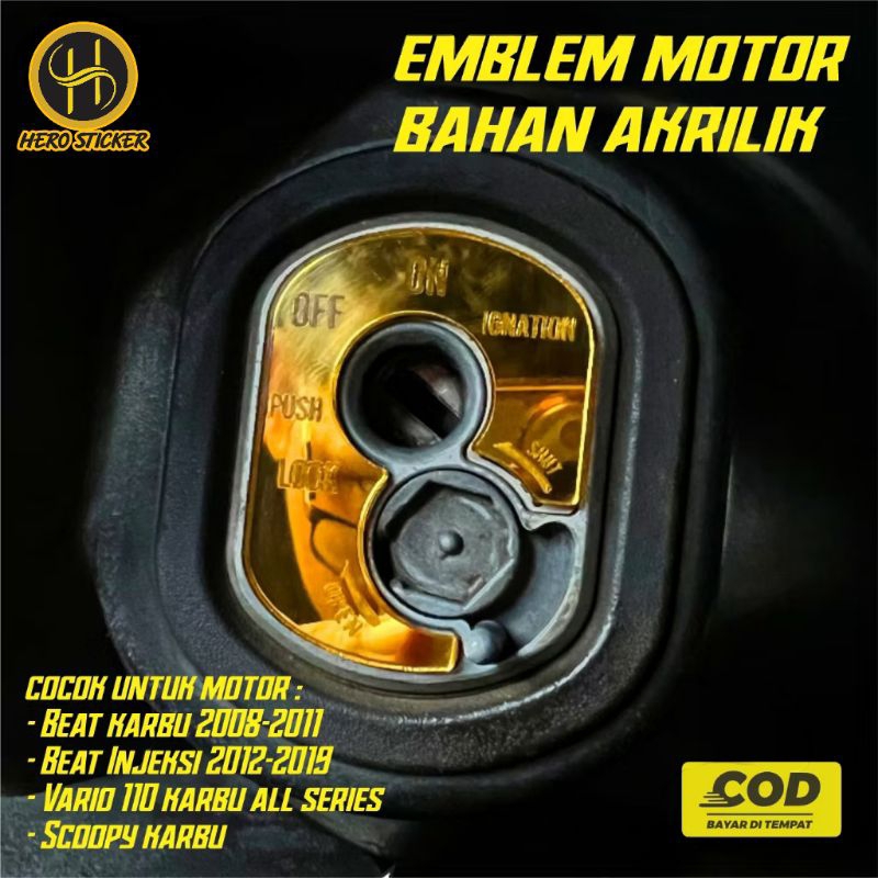 Star+ Emblem kunci Akrilik acrylic beat karbu, scoopy|karbu, vario karbu, dan beat fi