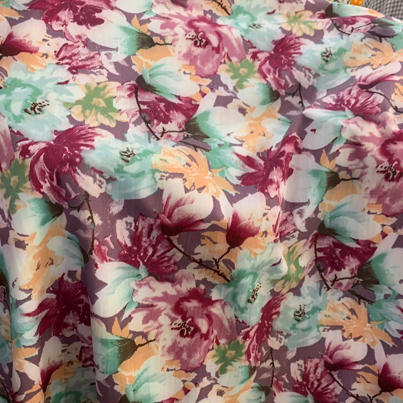 kain despo silk motif - kain despo motif - kain silk despo motif bunga - kain despo tipis