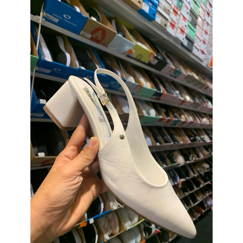 mira white heels payless