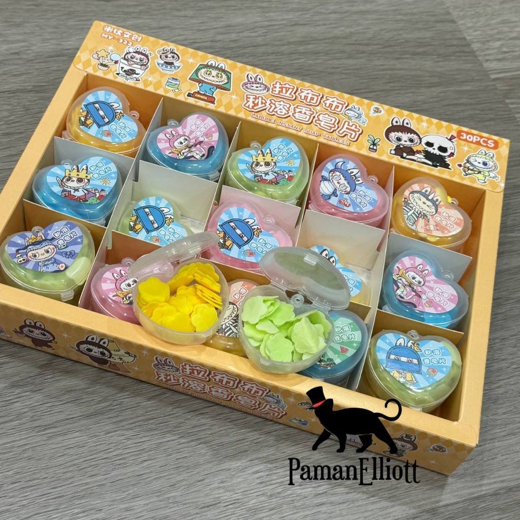 Mainan anak sabun anak sabun aman anak sabun motif labubu isi 30 pcs