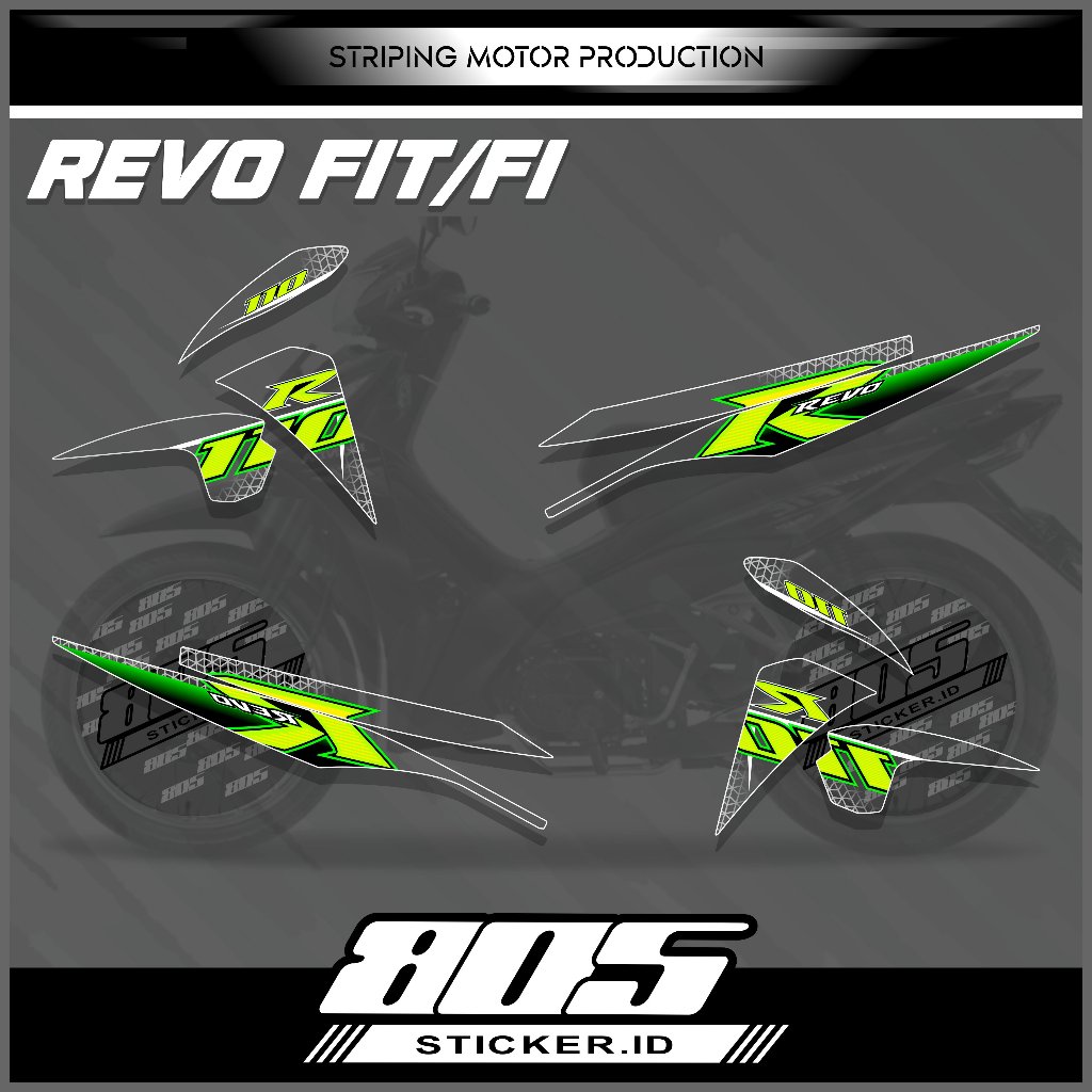 STRIPING STIKER TRANSPARAN REVO FIT/FI - STIKER VARIASI REVO INJECK - STRIPING MOTOR REVO GRAFIS KER