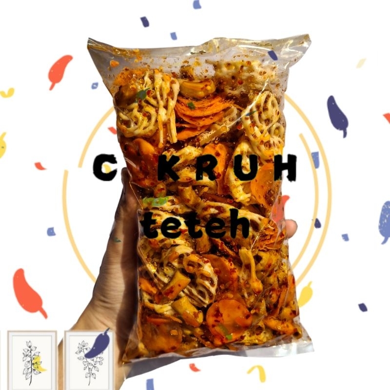 

KERUPUK SEBLAK MIX CIKRUH PEDAS KRUPUK 250gram 500 gram 1kg KURUPUK SEBLAK NYIKRUH MIX PEDES