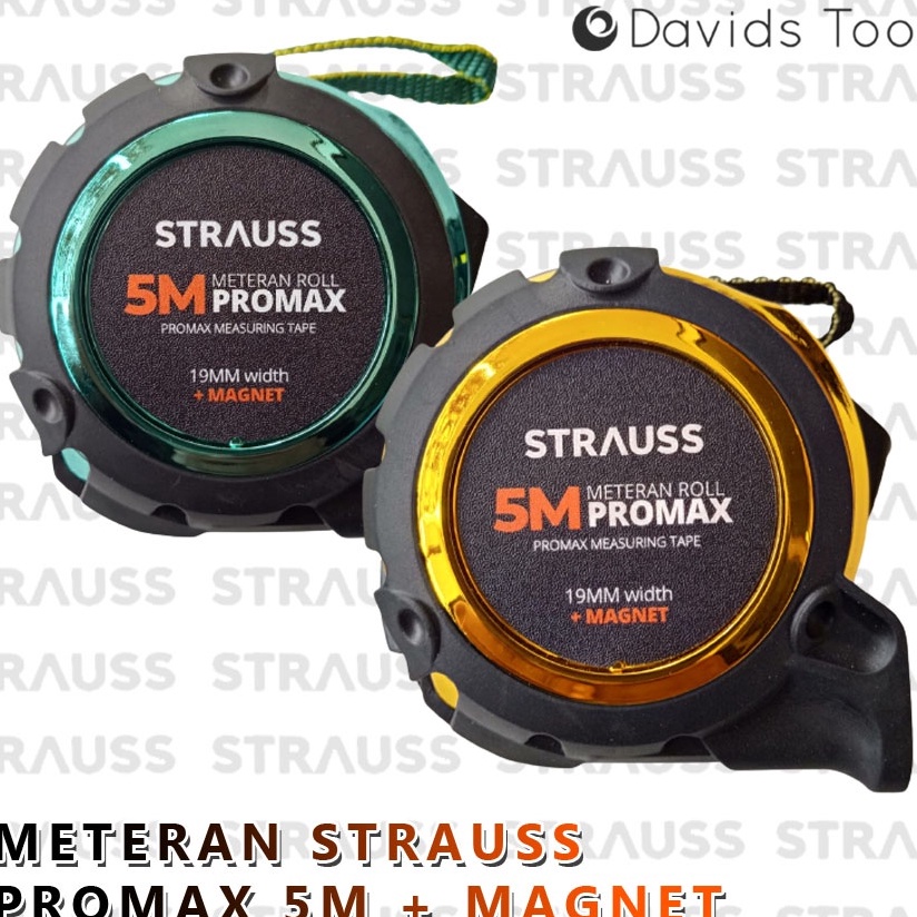 Kualitas Terbaik  Meteran 5 Meter Tukang Bangunan Roll Strauss Promax