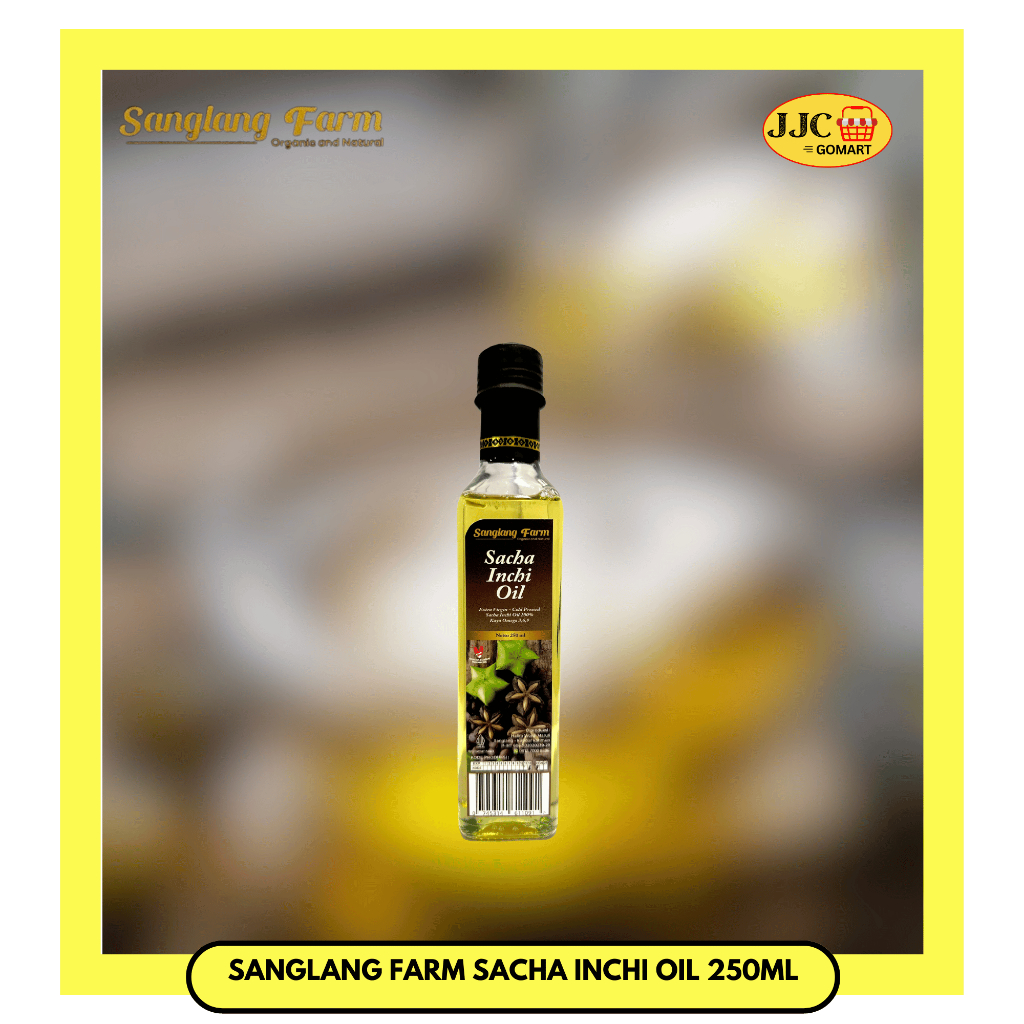 

Sanglang Fram Sacha Inchi Oil | Super Food 100% | Tinggi Omega | 250ml [ Botol Kaca ]