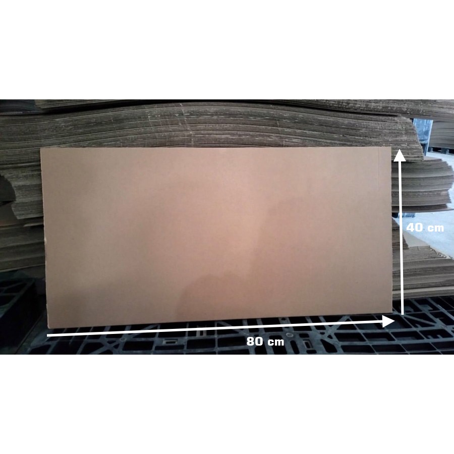 KARDUS KARTON LEMBARAN - EFLUTE - 80cm x 40cm - SINGLE WALL CORRUGATED