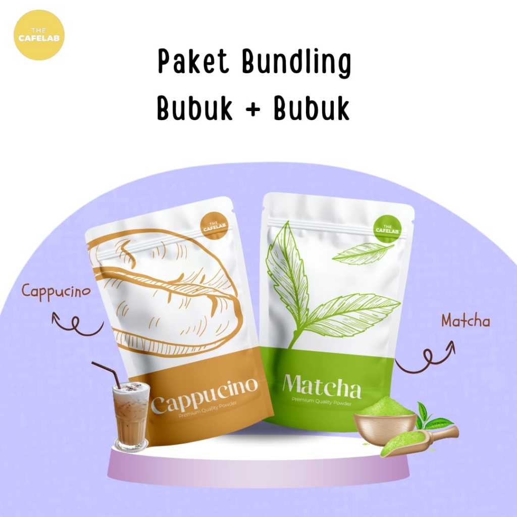 

Bundling Bubuk Minuman Rasa Cappucino + Matcha Premium 500gr / All Premium dan Terlaris / Cafelab