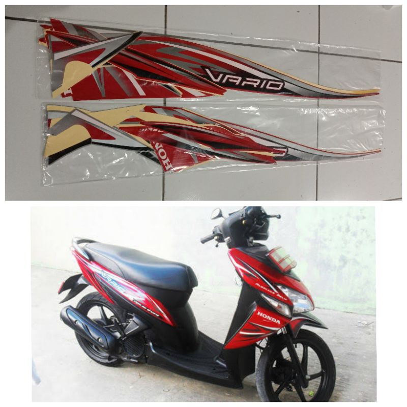 Sticker striping vario cw merah 2012 2013 / Lis body vario cw 2012 2013 merah