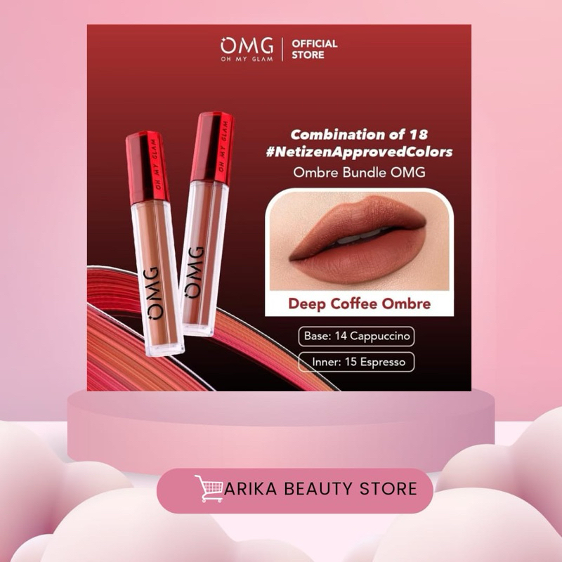OMG OH MY GLAM Mattelast lip cream bold coffe ombre