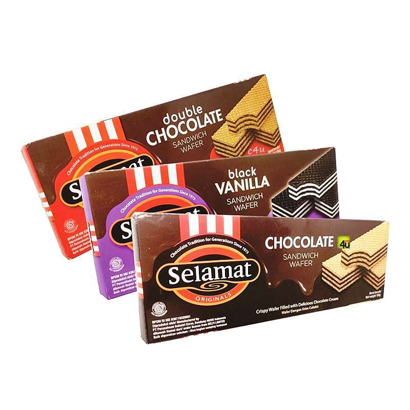 

Selamat wafer double chocolate / chocolate 145 gram