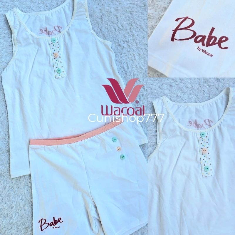 BAJU TIDUR ANAK WACOAL BABE KATUN SETELAN 1 SET TANPA LENGAN BAJU RUMAH ANAK PEREMPUAN CELANA PENDEK