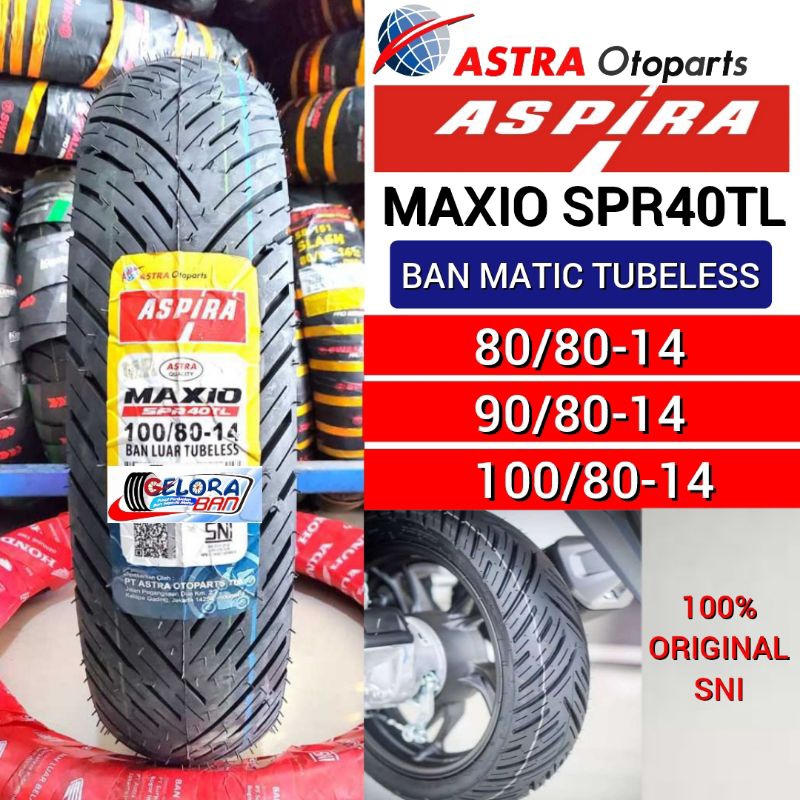 Ban Matic Tubeles Aspira MAXIO SPR40TL 80/80-14 ban 90/80-14 ban 100/80-14 ban montor beat Vario Sco