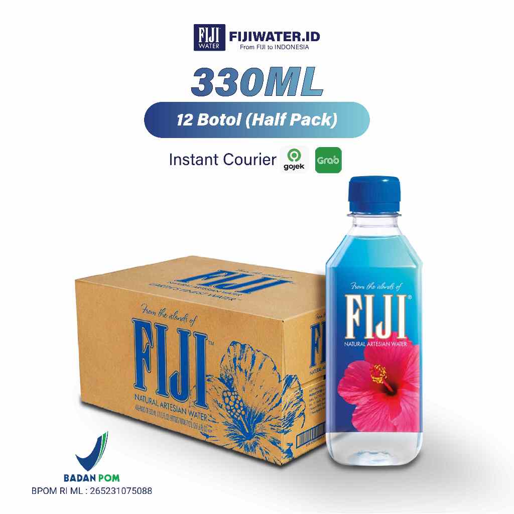 

[GRAB/GOJEK] HALF CARTON AIR FIJI WATER NATURAL 330 ML (12 BOTTLES)